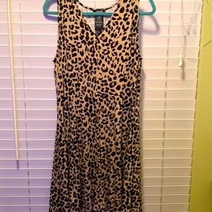 Leopard print swing dress